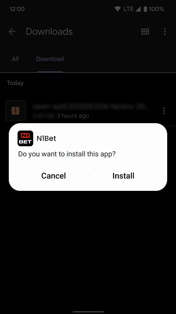 Confirm the file installation and start your journey into the world of sports betting and gambling at N1Bet.