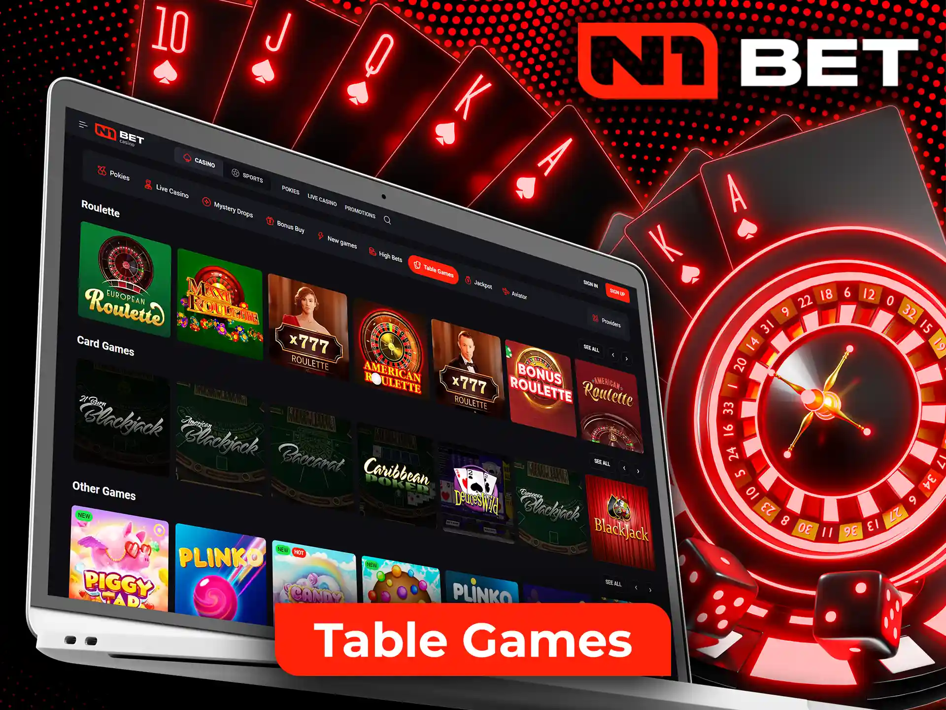 For fans of table games and roulette, we suggest visiting the Table Games section.