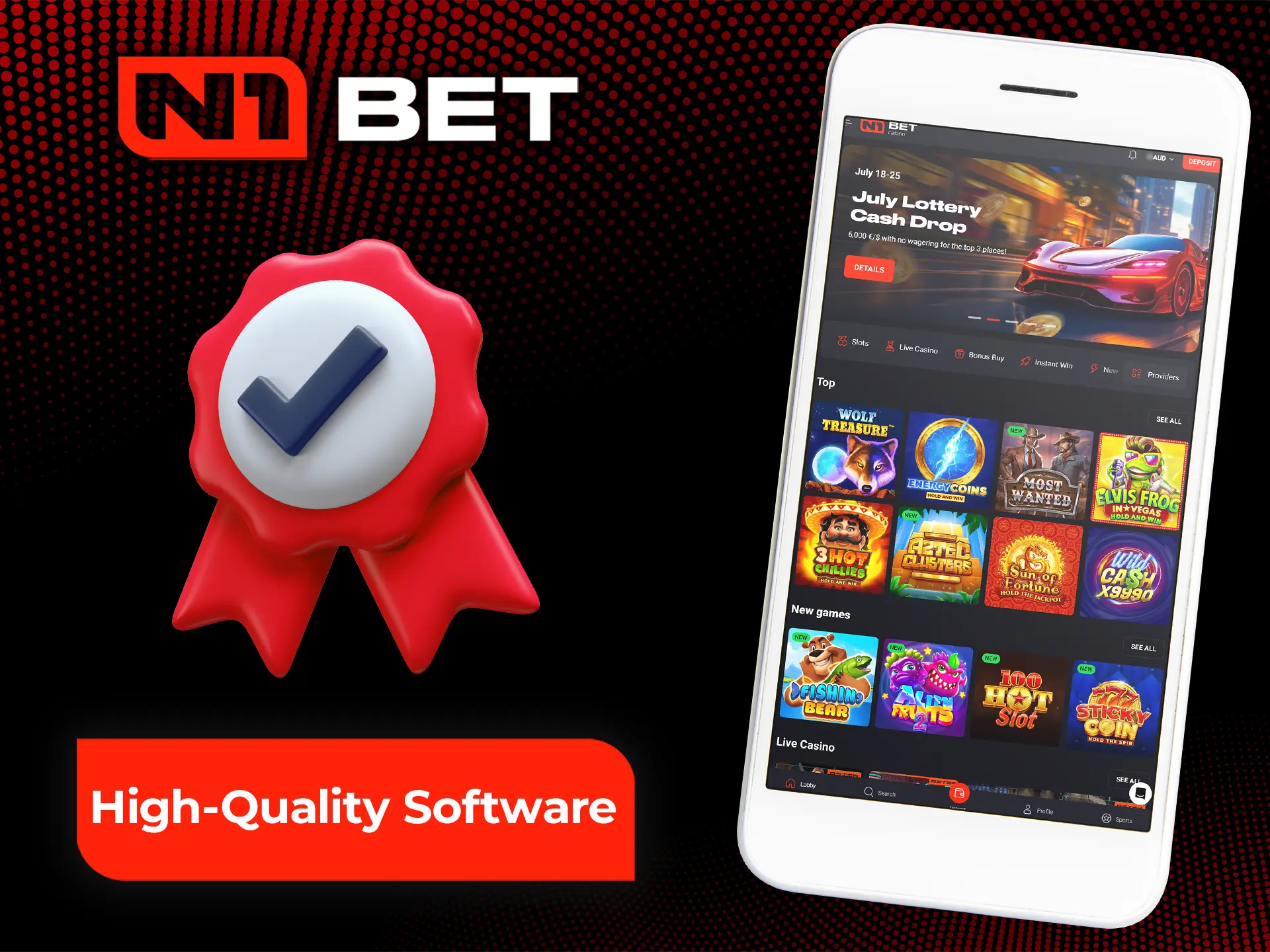 High quality software and advanced technology at N1Bet.