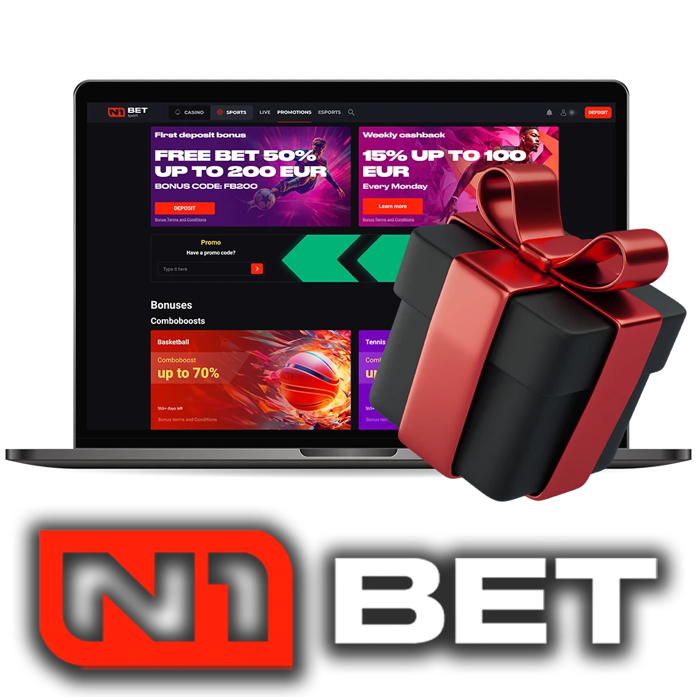 Information about the bonuses and promotions at N1Bet casino.