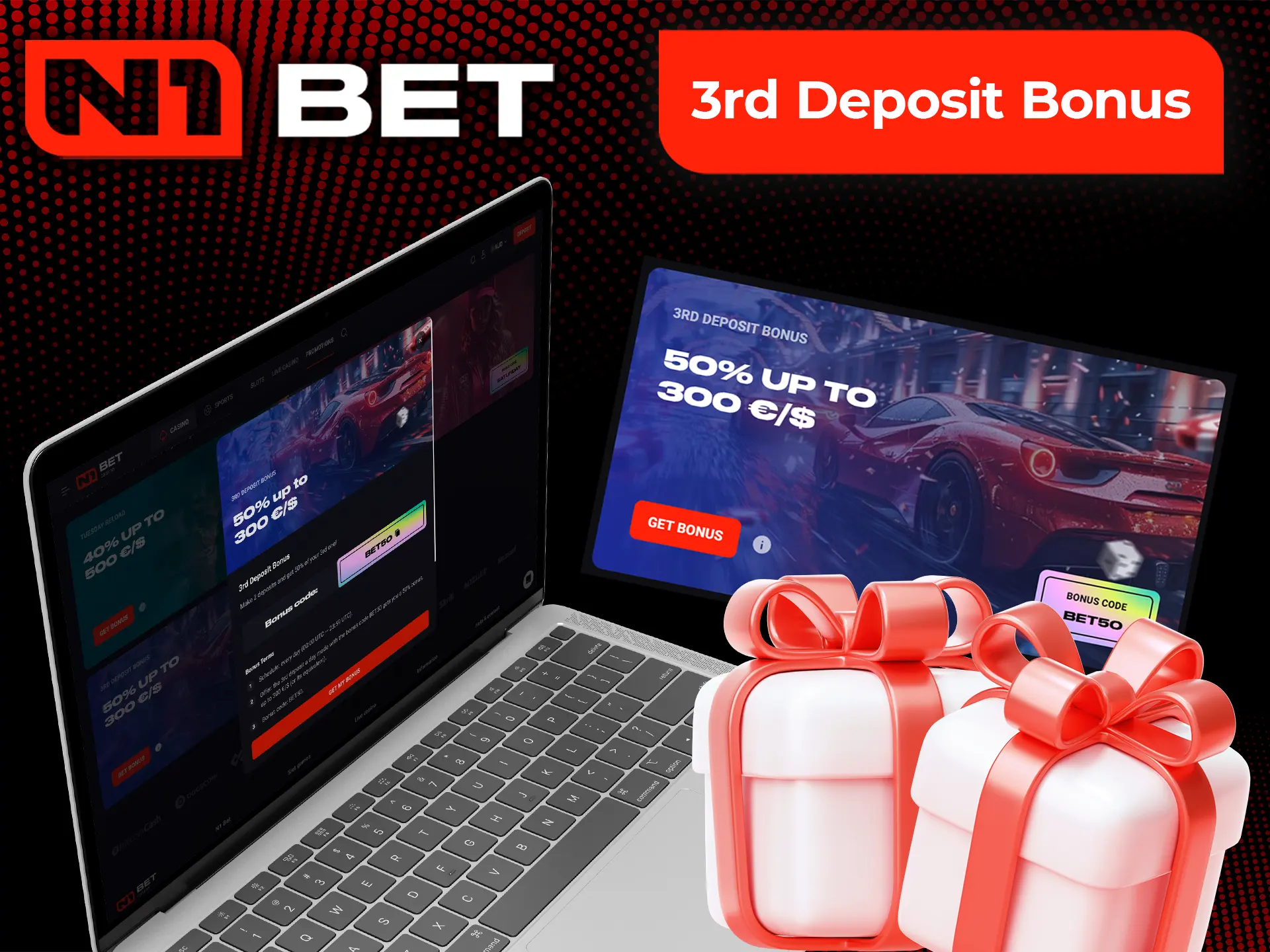 Description of the third deposit bonus at N1Bet casino.