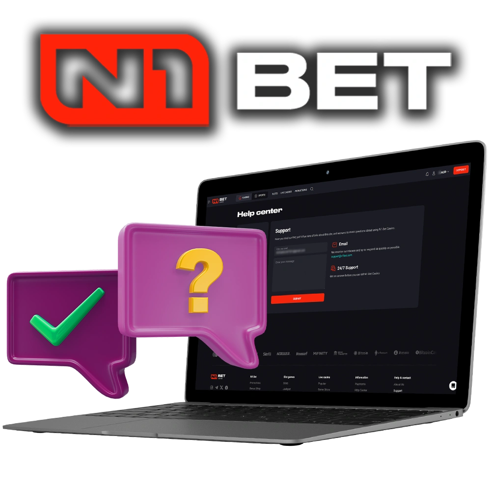 N1Bet casino support team in Australia.