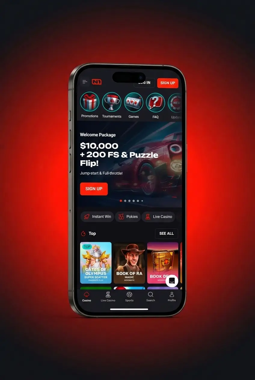 Step-by-step guide showing how to place a bet on the N1Bet app in 6 easy steps on a mobile device