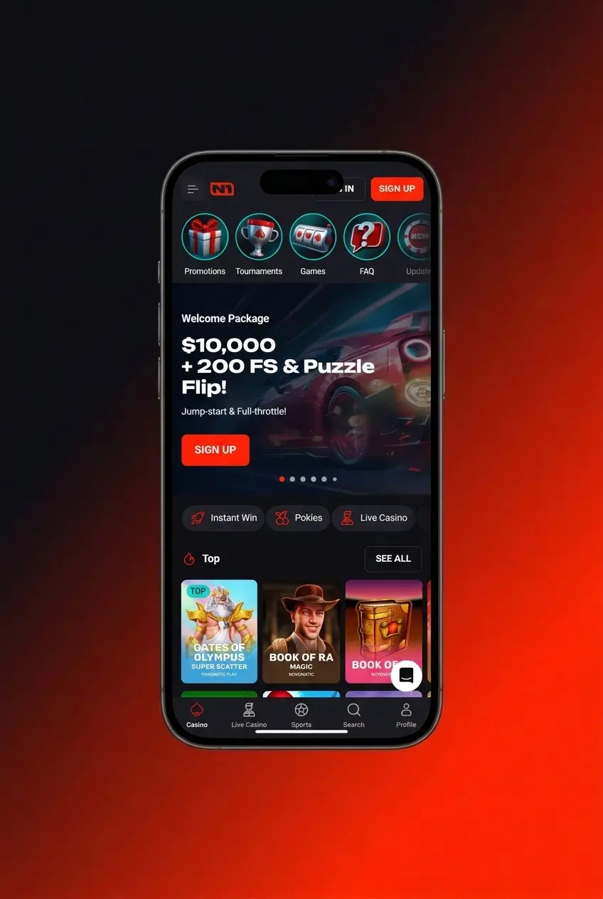 N1Bet app displaying live Formula 1 betting markets with in-play options on a mobile device screen