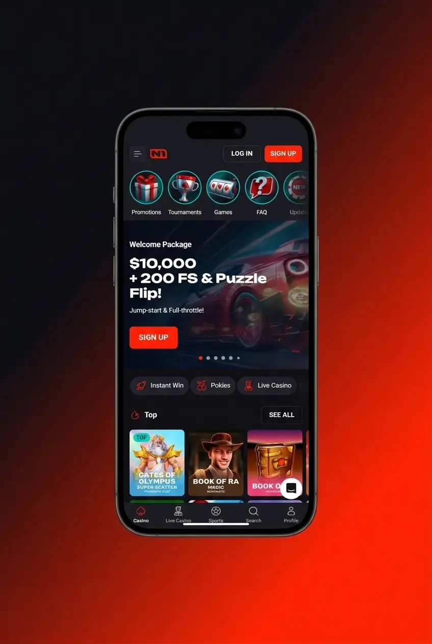 N1Bet app displaying live Formula 1 betting markets with in-play odds on a mobile device screen