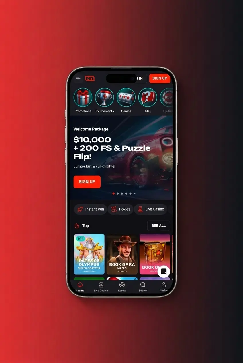 N1Bet account login screen showing the Sign In button and options to log in via email, Google, or Telegram