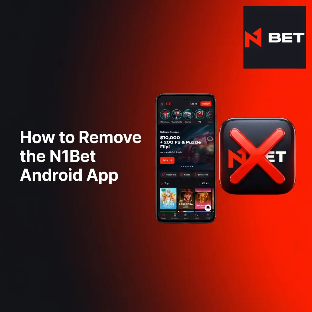 Person uninstalling the N1Bet app on an Android device via Settings Apps menu to remove the APK application
