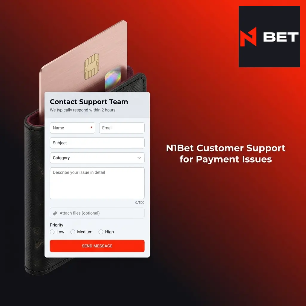 N1Bet customer support options including live chat, email, and help centre for payment and withdrawal issues