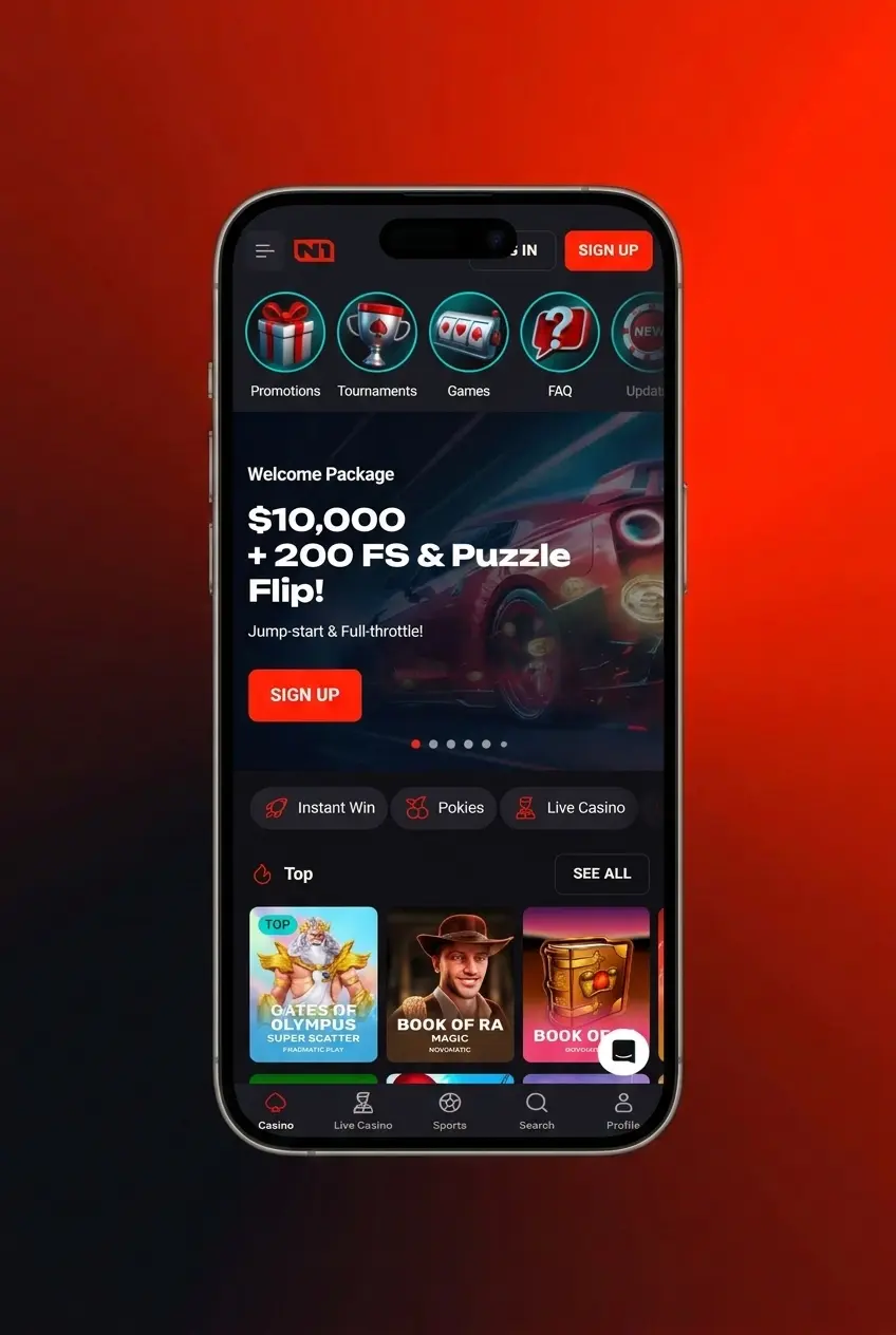 Four steps to claim N1Bet bonus in Australia: register, verify ID, enter promo code, deposit 20 AUD minimum