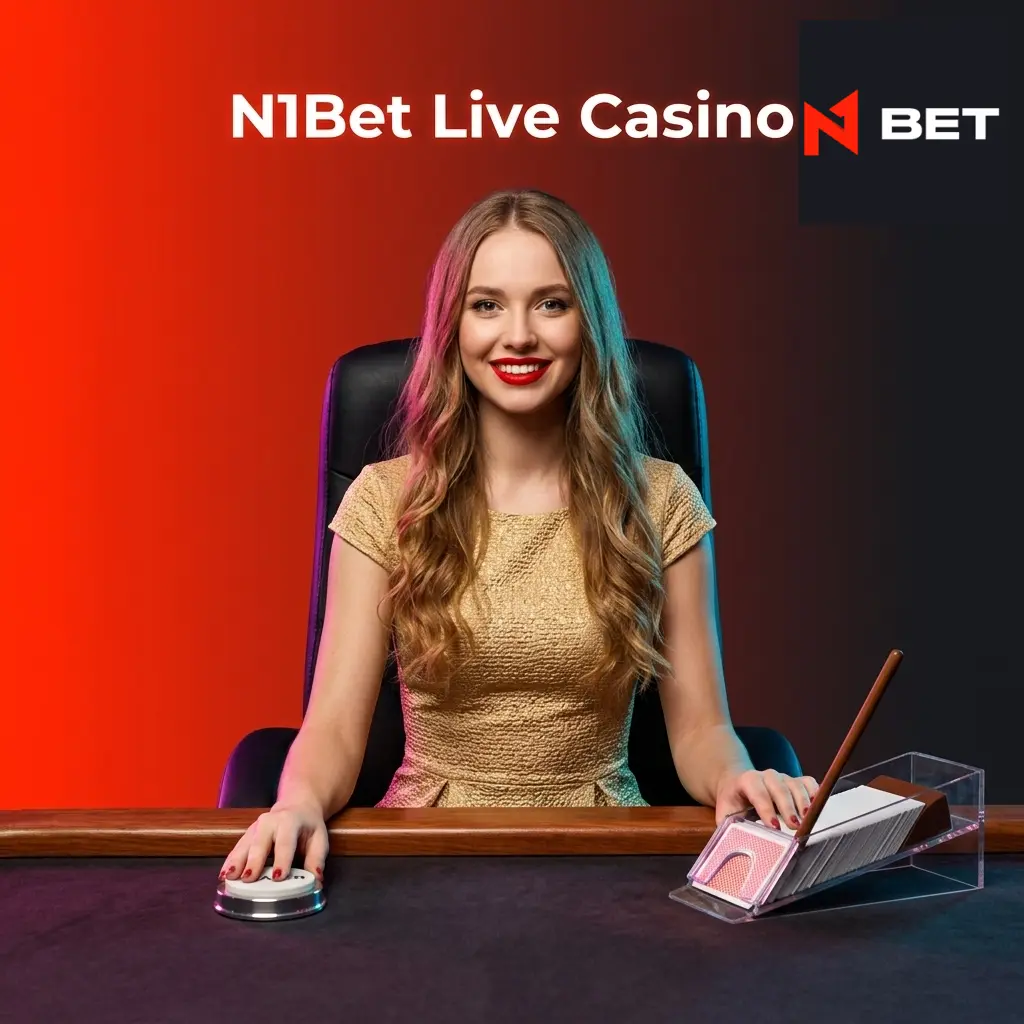 N1Bet live casino lobby featuring HD-streamed dealer tables including roulette, blackjack, baccarat, and game shows