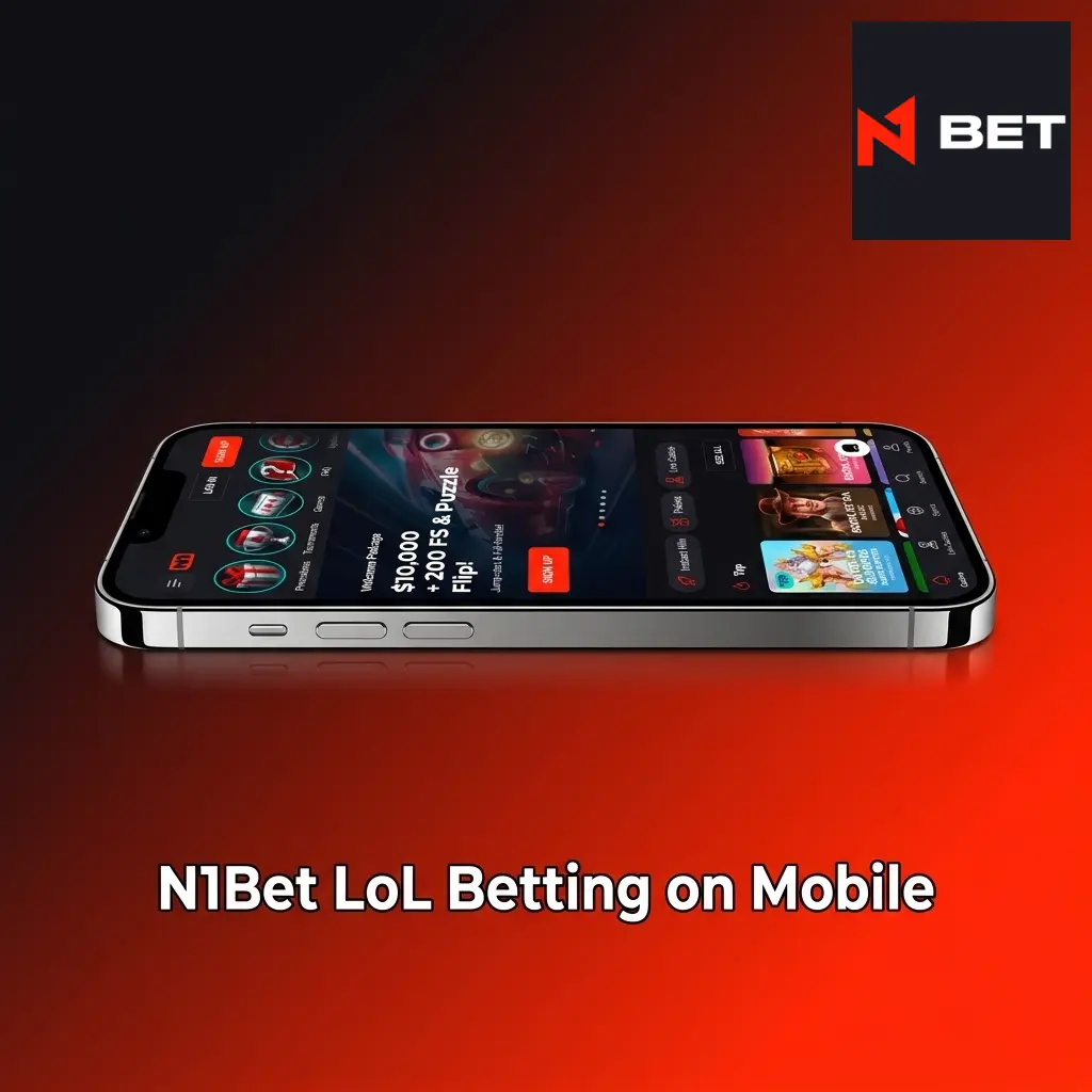 N1Bet mobile app displaying League of Legends betting markets on iOS and Android devices for Australian bettors
