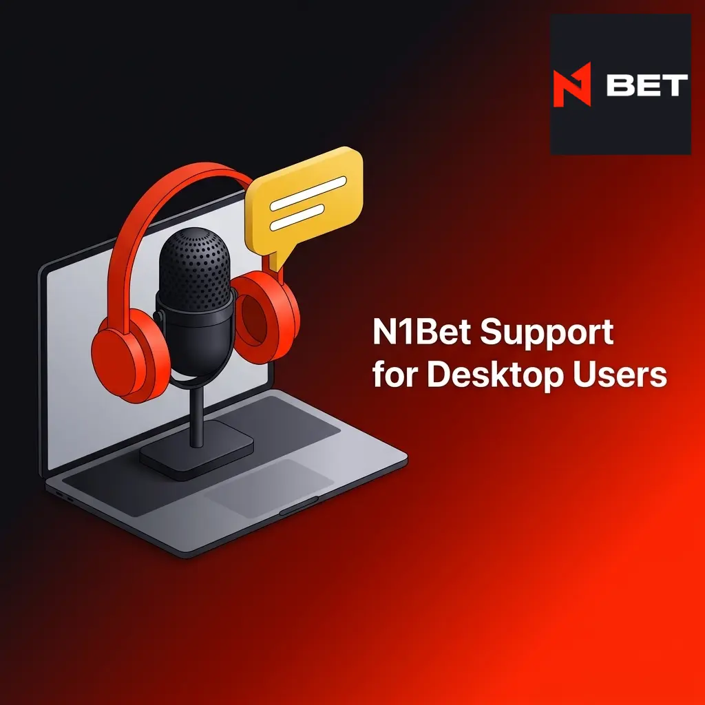N1Bet desktop support channels including live chat, email, and help centre options available 24/7