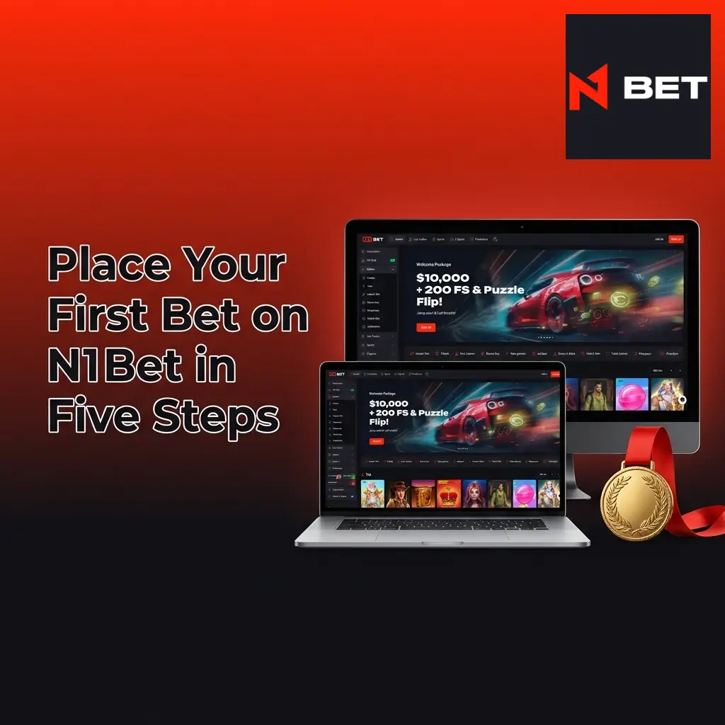 N1Bet sportsbook bet slip showing five steps to place a first bet on AFL, NRL, cricket or other sports markets