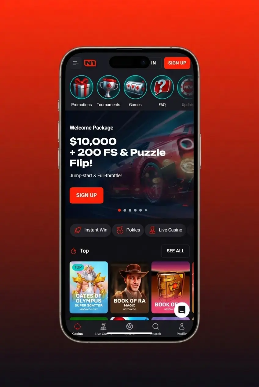 N1Bet app registration process on mobile showing step-by-step account creation for Australian users aged 18 and over