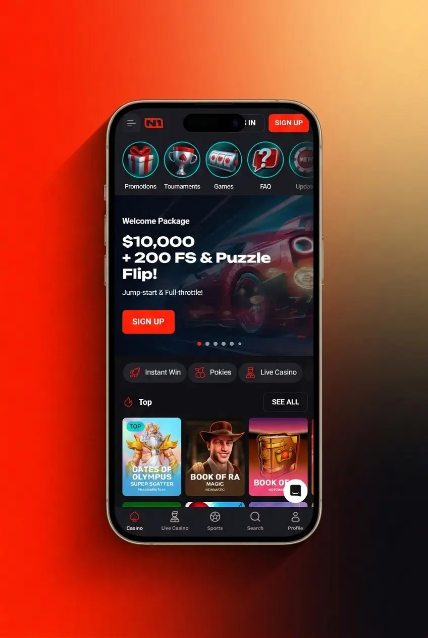 Step-by-step guide to start playing at N1Bet Casino, from registration to depositing and claiming welcome bonus
