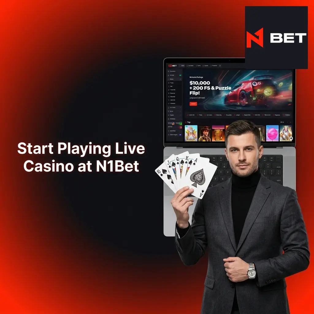 N1Bet live casino registration steps showing account setup, deposit options, and live dealer table selection for Australian players