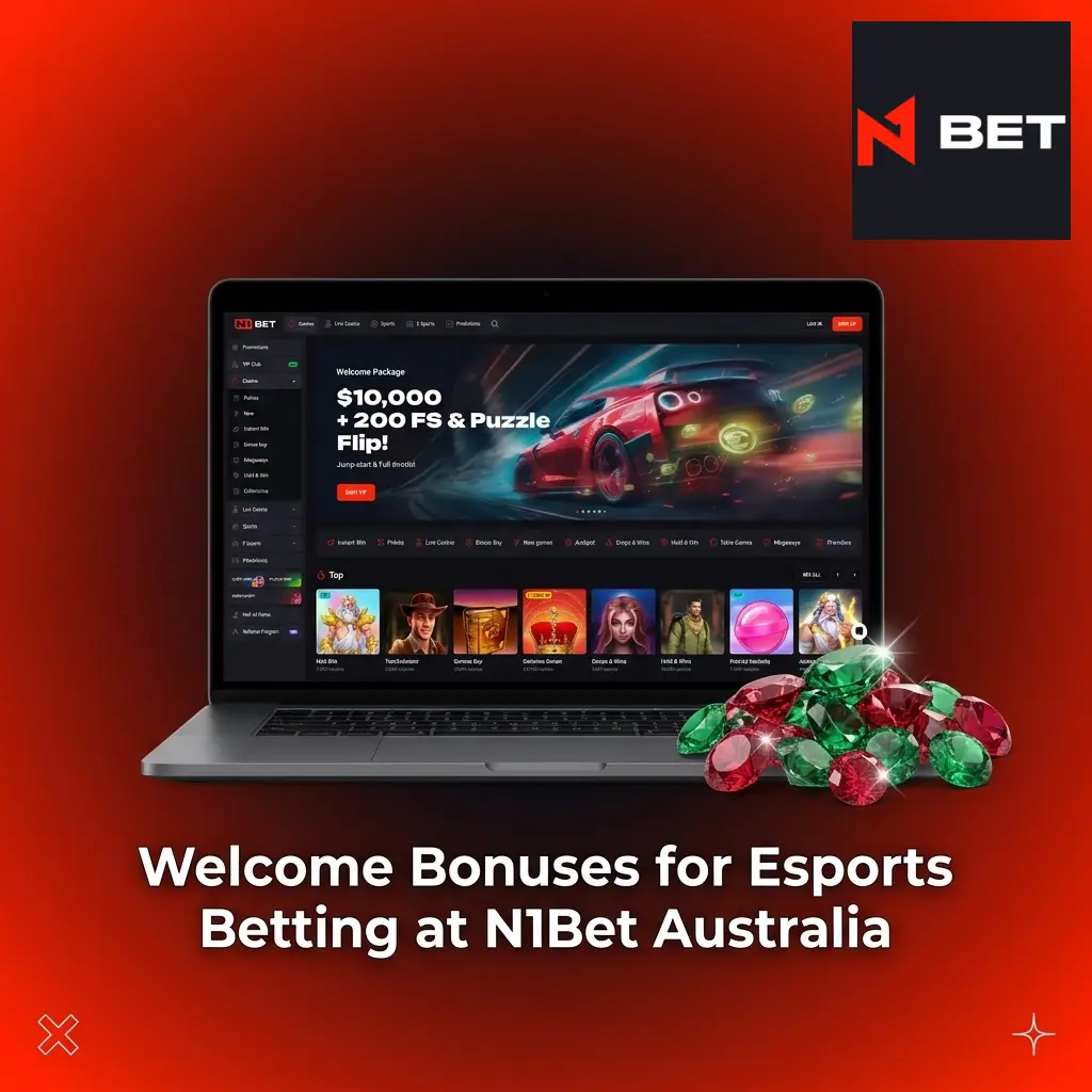 N1Bet Australia welcome bonus up to 14,290 AUD plus 200 Free Spins for esports betting on CS2, Dota 2 and LoL