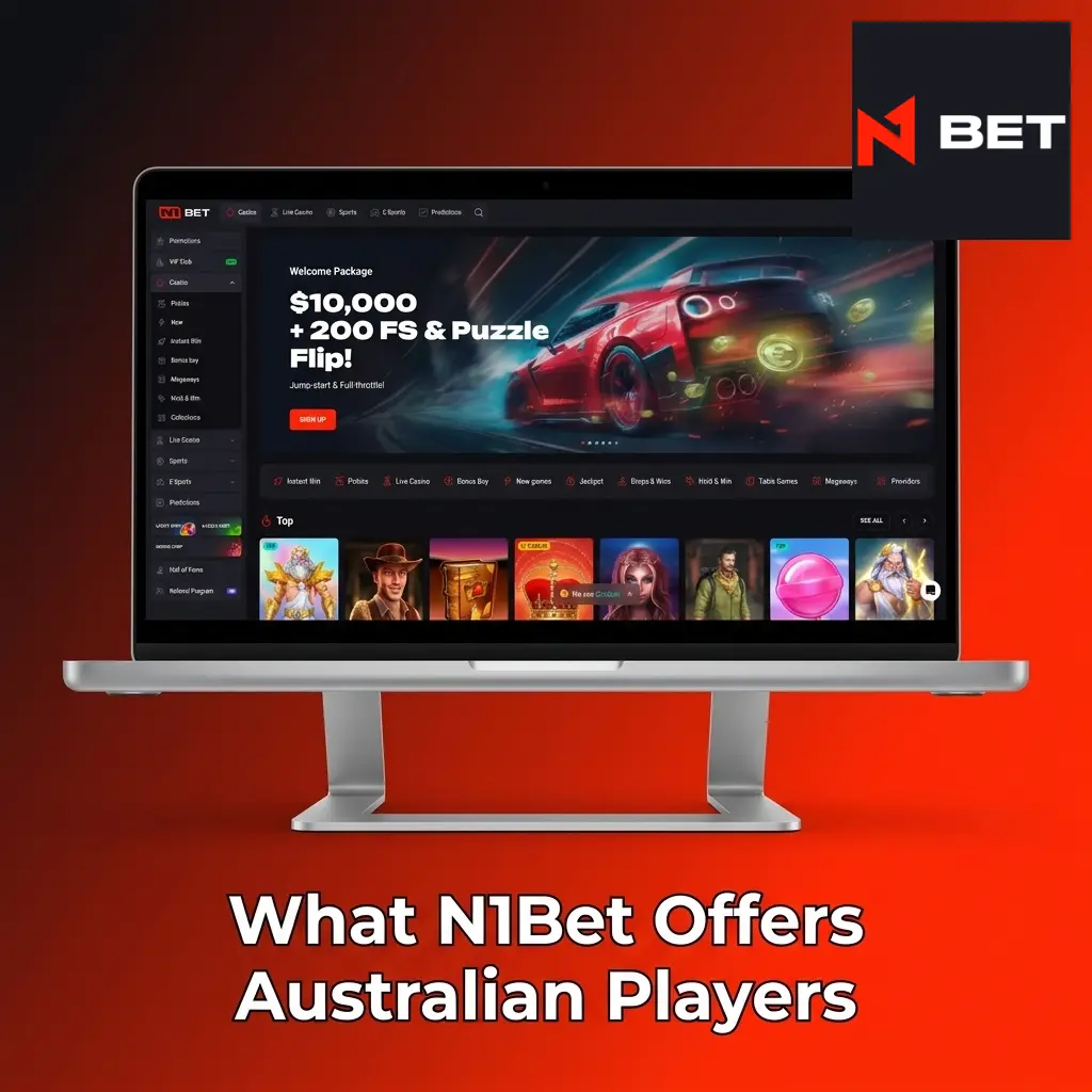 N1Bet mobile app interface showing sports betting options for Australian players on Android and iOS devices